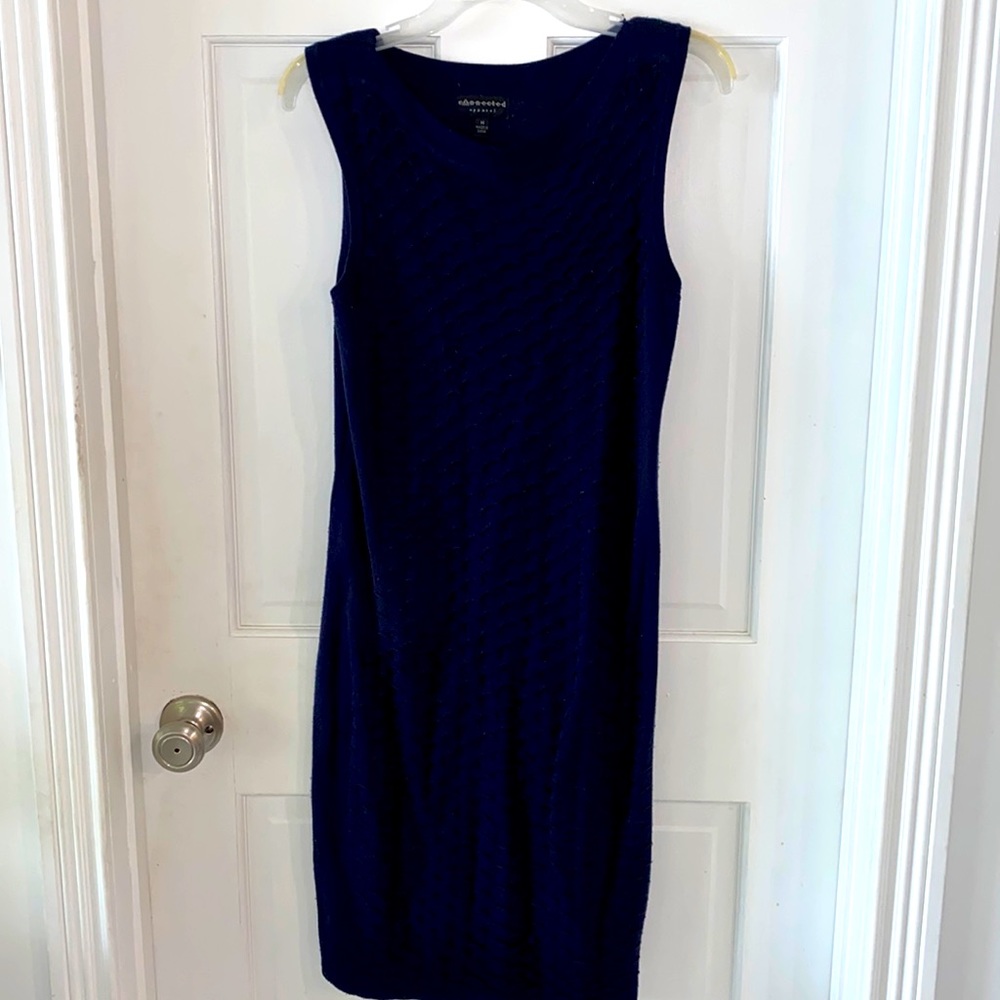 Navy blue fitted dress